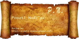Posztl Noémi névjegykártya